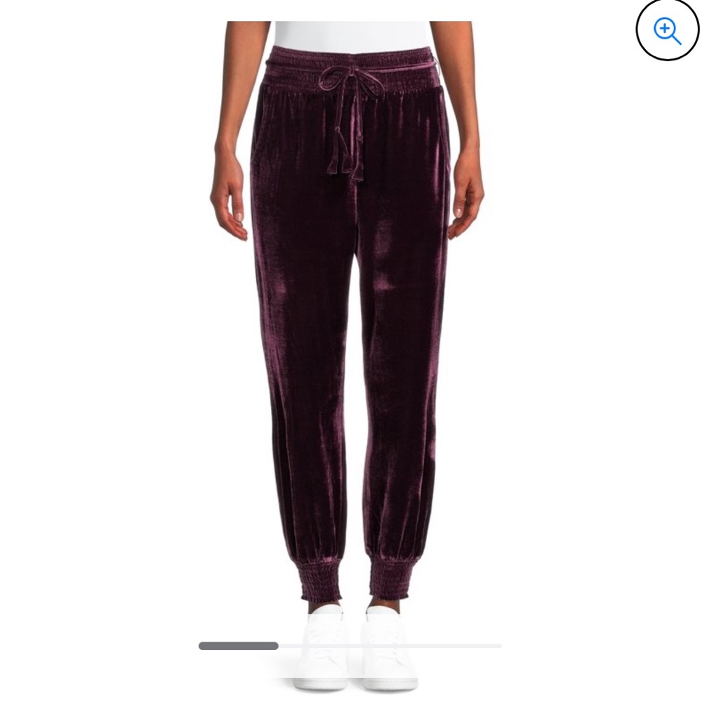 NWT! Gorgeous Velvet Joggers with Pockets & Tie Waist